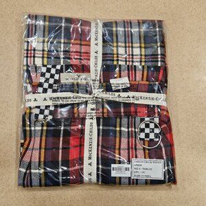 MACKENZIE CHILDS WOVEN TARTAN PLAID COURTLY CHECK 100% COTTON COOKING CHEF APRON